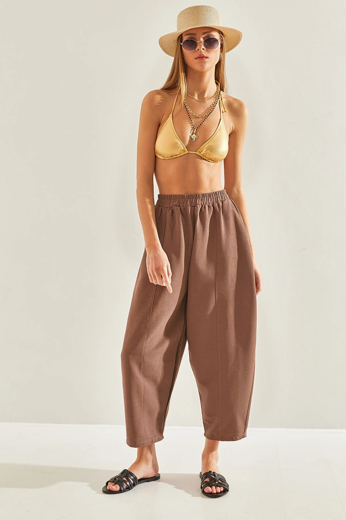 Bianco Lucci  Hose - Braun - Karottenhose