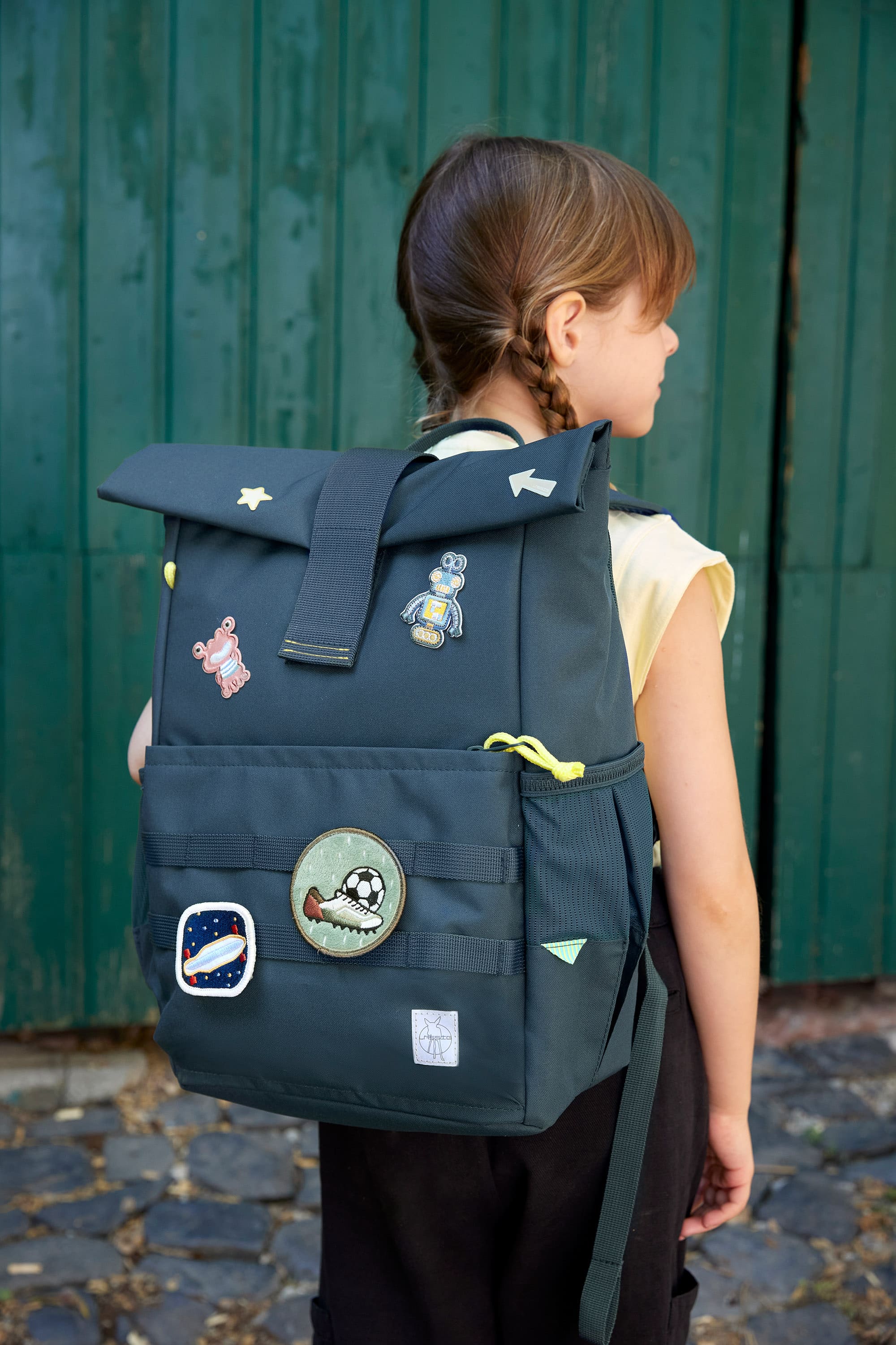 Kinderrucksack Rolltop, Blau