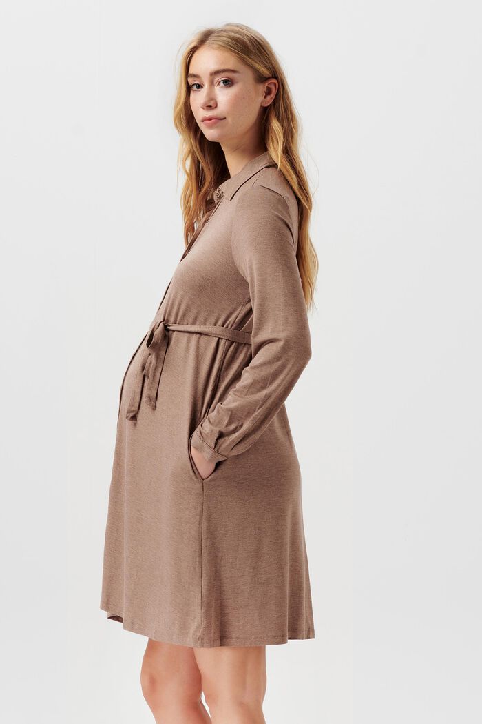 Jerseykleid mit Knöpfen auf der Vorderseite