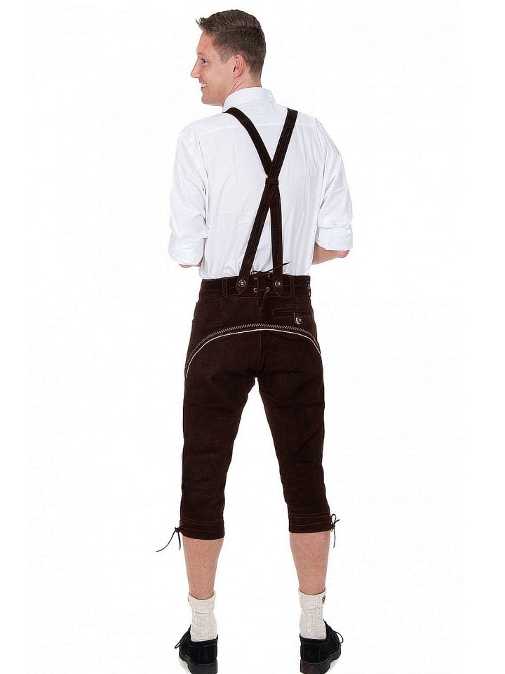Edelnice Lederhose in dunkelbraun günstig kaufen