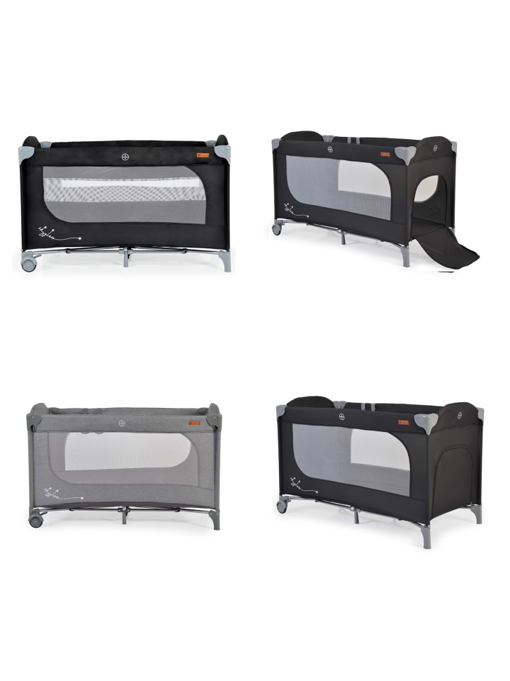 Cangaroo Reisebett Skyglow 2 Ebenen in schwarz günstig kaufen 60x120 cm