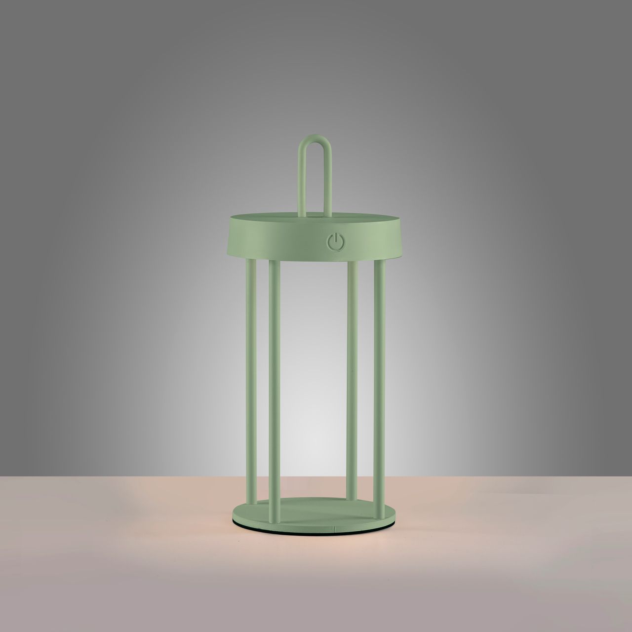 JUST LIGHT Akku Tischleuchte ANSELM, 1x LED-Board/1,50Watt/2700Kelvin, IP44, Grün