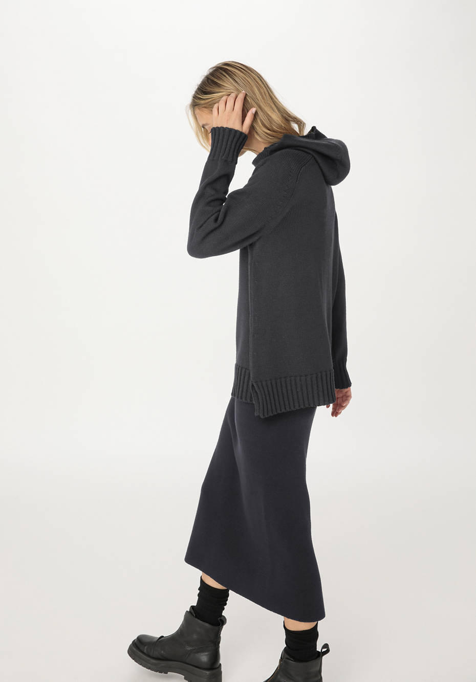 WUNDERKIND X HESSNATUR Hoodie aus reiner Bio-Merinowolle