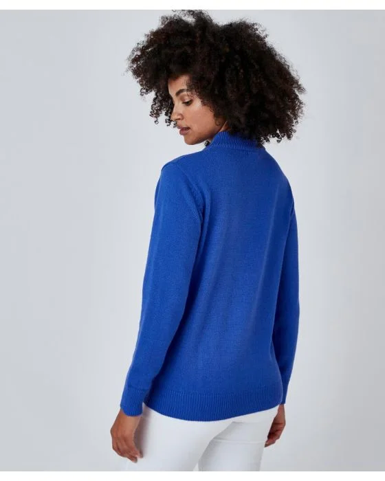 Pull col montant boutonné