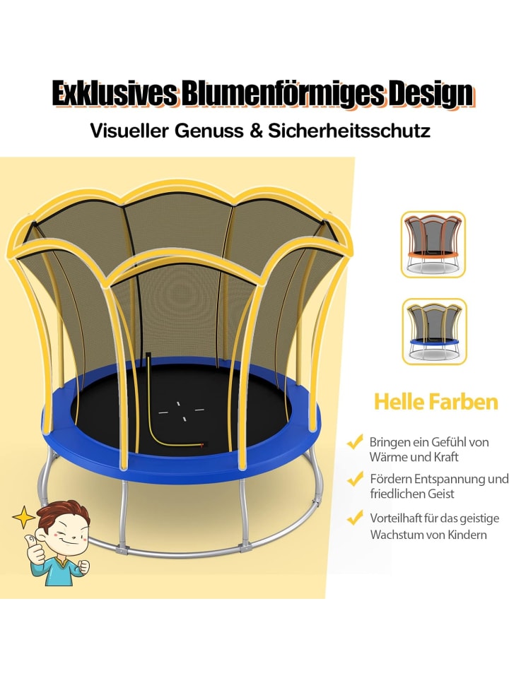 COSTWAY φ304cm Gartentrampolin in Gelb günstig kaufen onesize