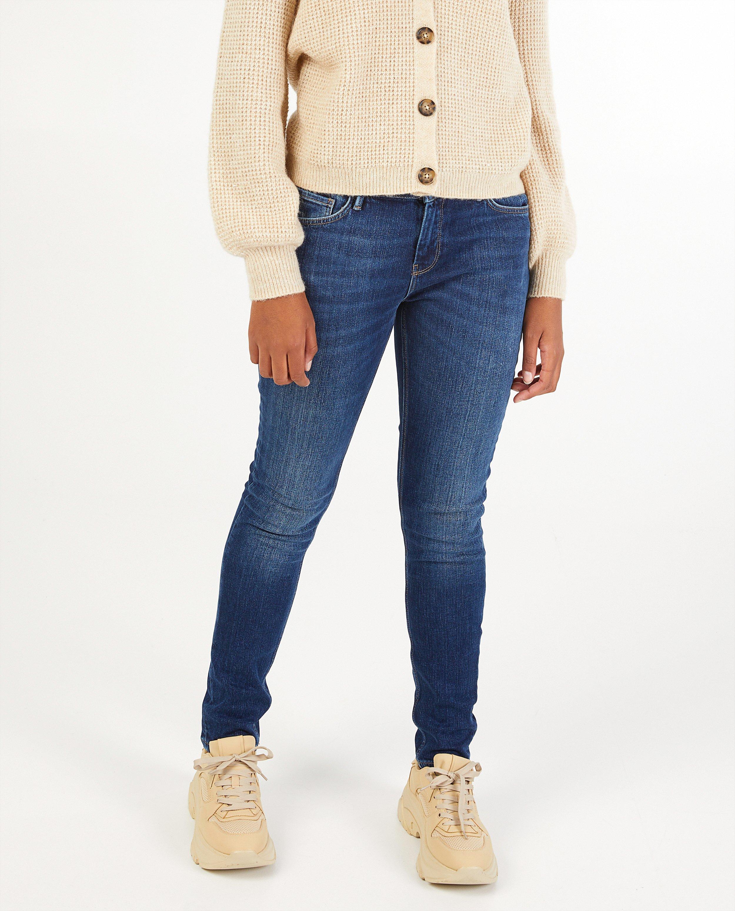 AM Post-consumer denim skinny I AM albastru