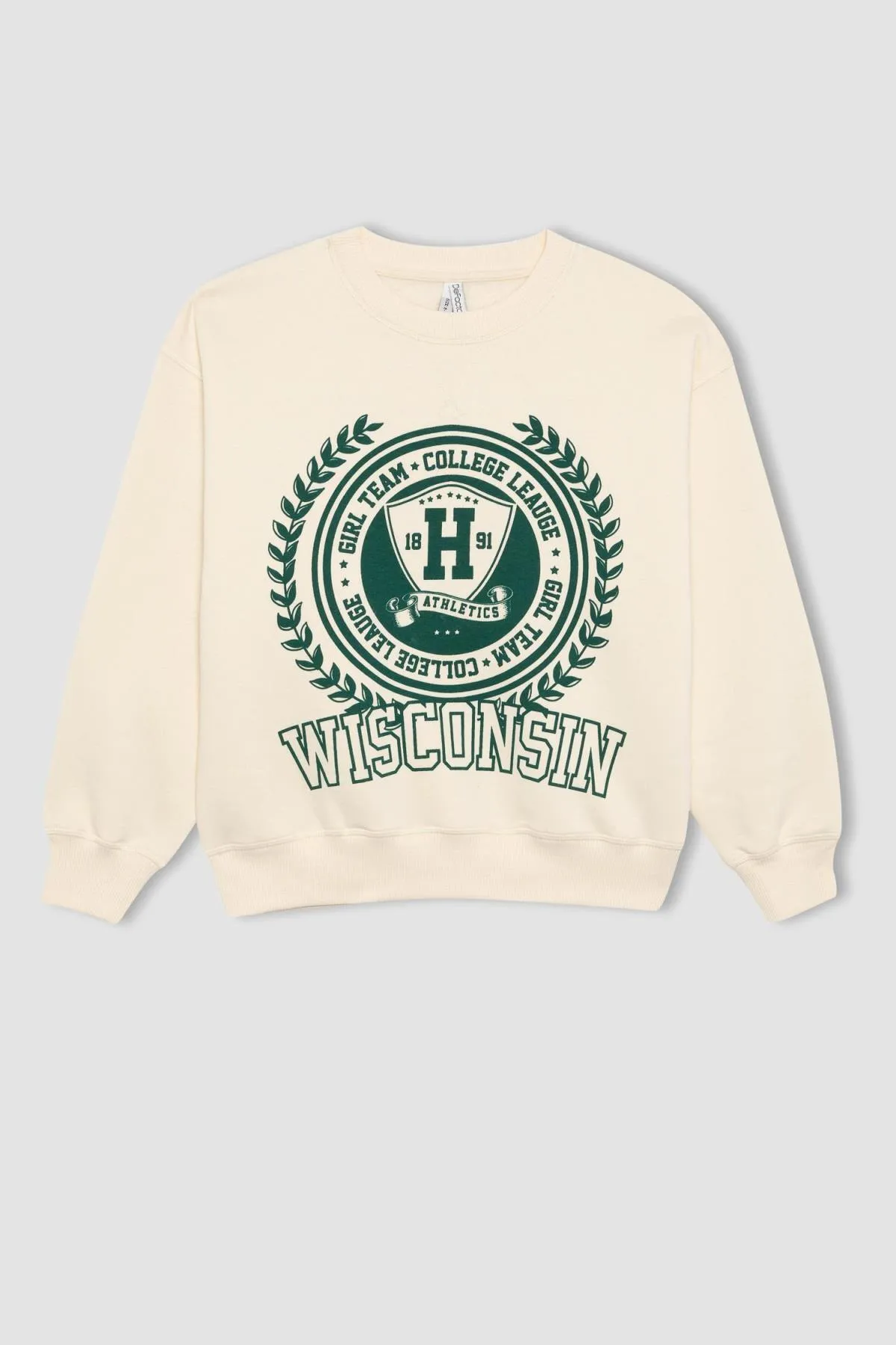 DeFacto  Dickes Mädchen-Sweatshirt in Oversize-Passform mit Rundhalsausschnitt und weicher, flauschiger Innenseite