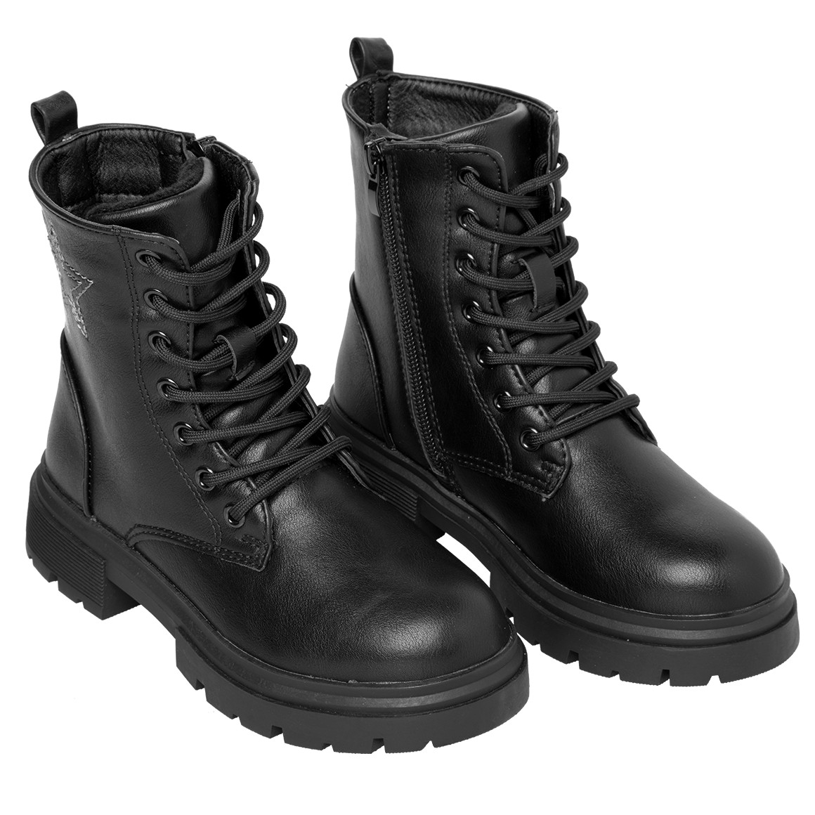 Mädchen Stiefeletten mit Stern-Stickerei