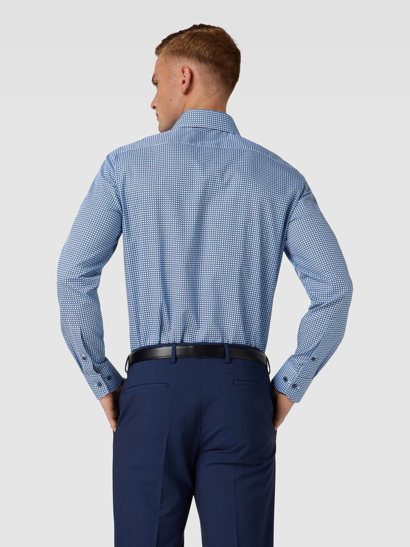 Modern Fit Business-Hemd mit Brusttasche in bleu