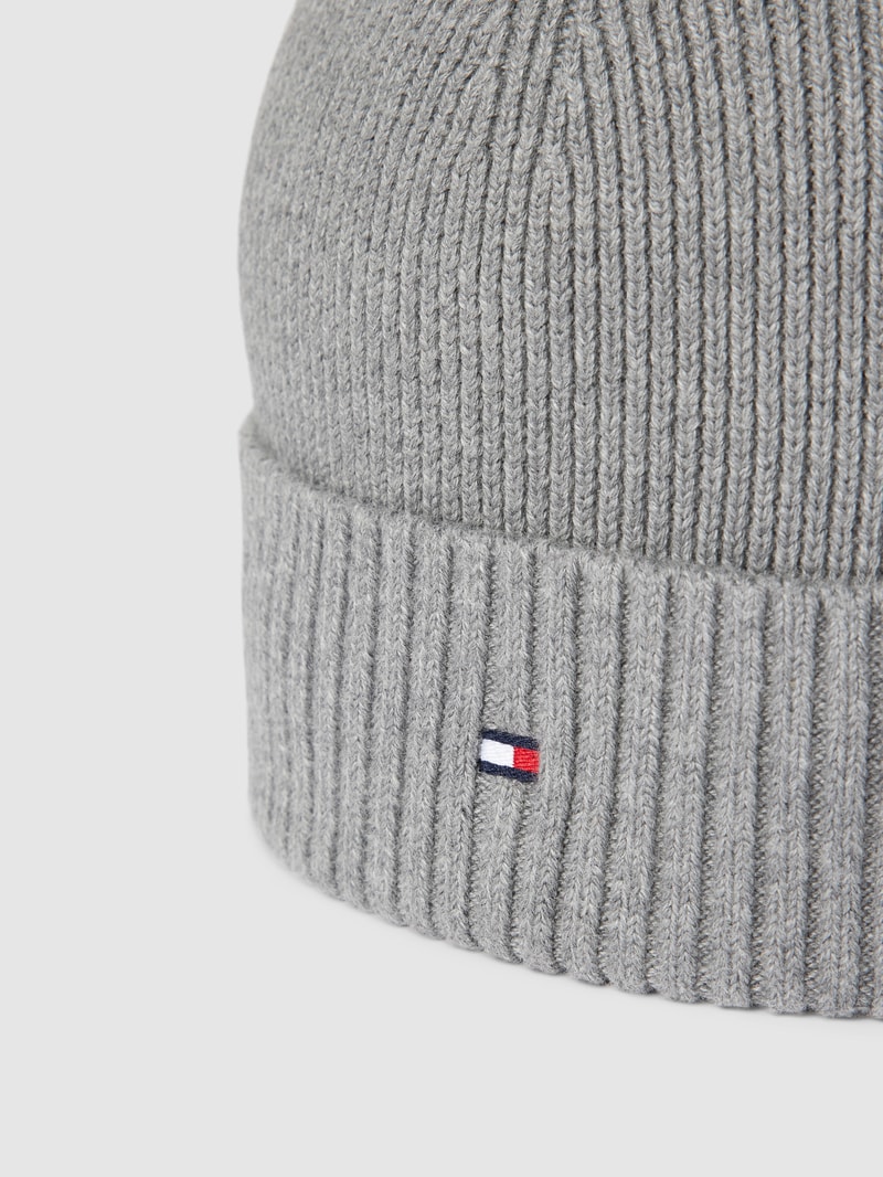 Mütze mit Logo-Stitching in mittelgrau