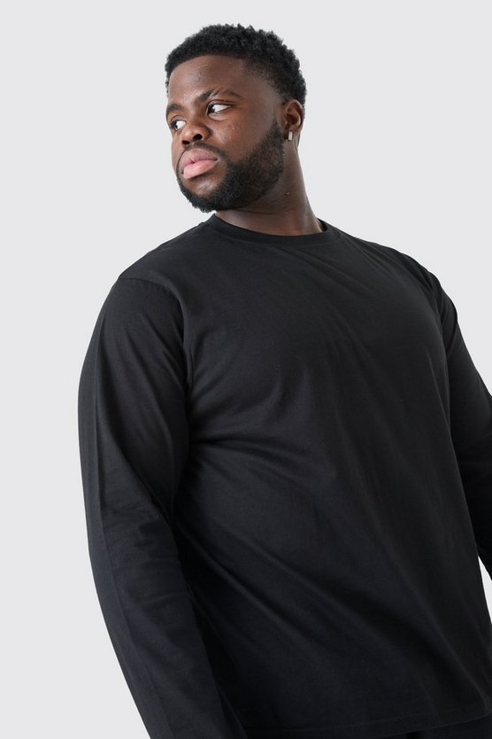 Plus Long Sleeve Crew Neck T-shirt