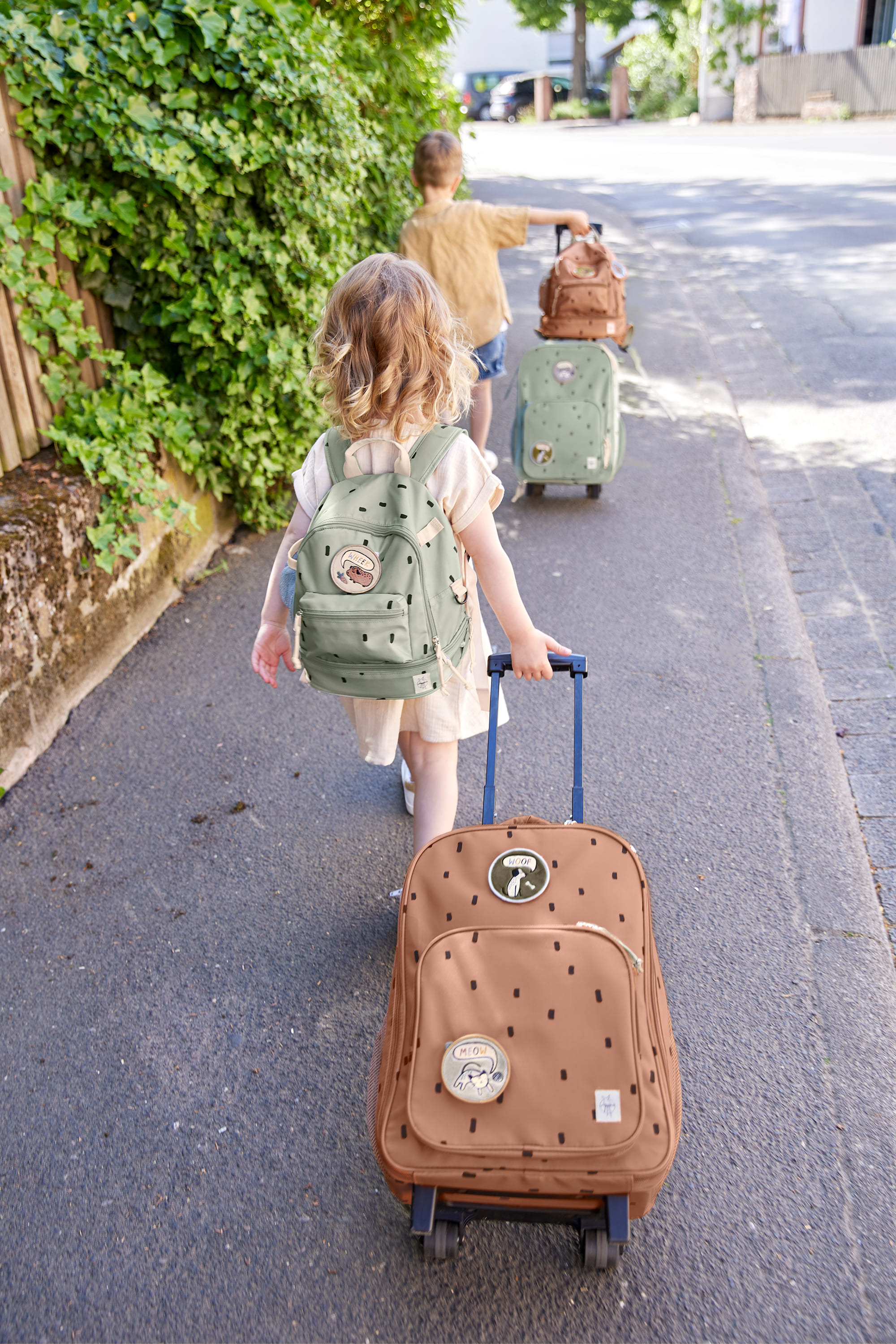 Kinderkoffer - Trolley Happy Prints, Karamell