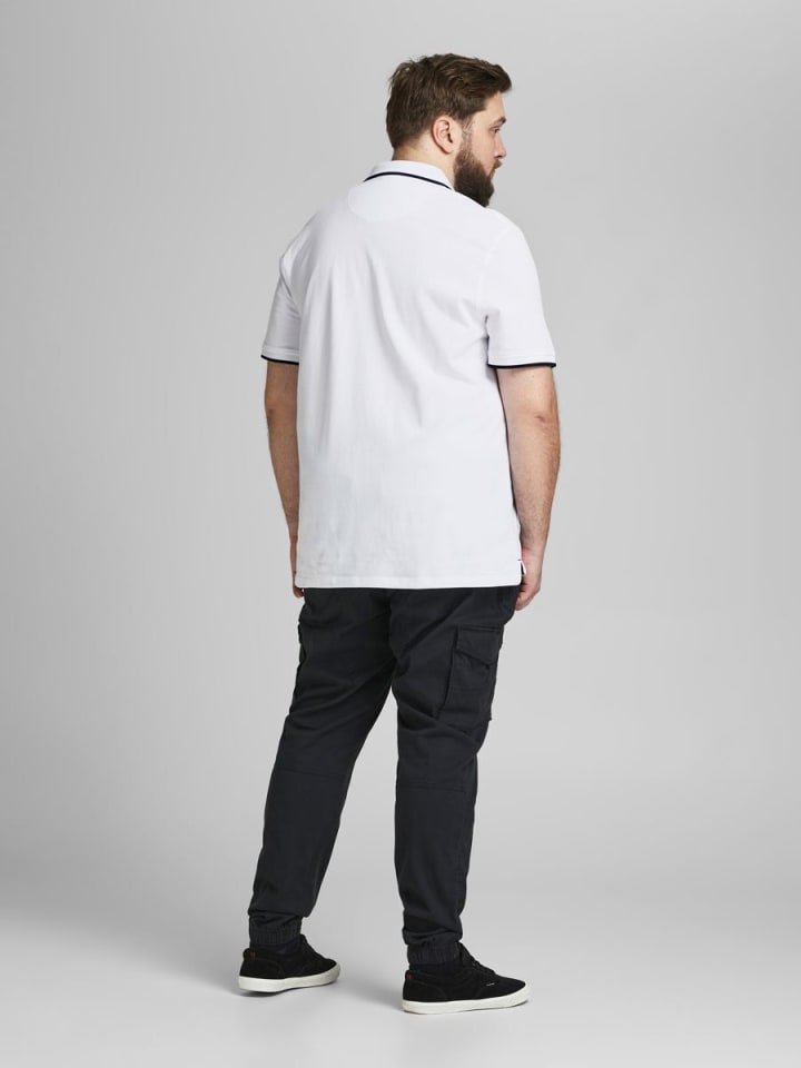 JACK & JONES PLUS Poloshirt in White günstig kaufen