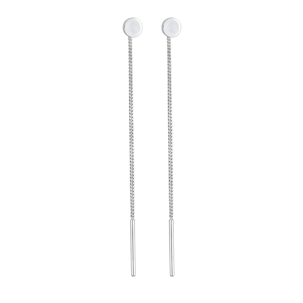 Elli Elli Boucles d'Oreilles Femmes Pendentif d'oreilles Plaquette Basique en Argent S Boucles d'oreilles