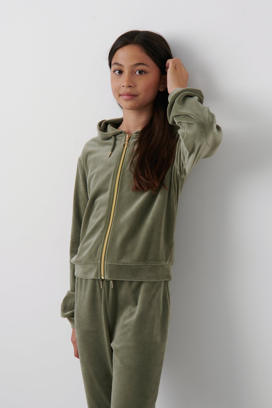 Y velour zip hoodie