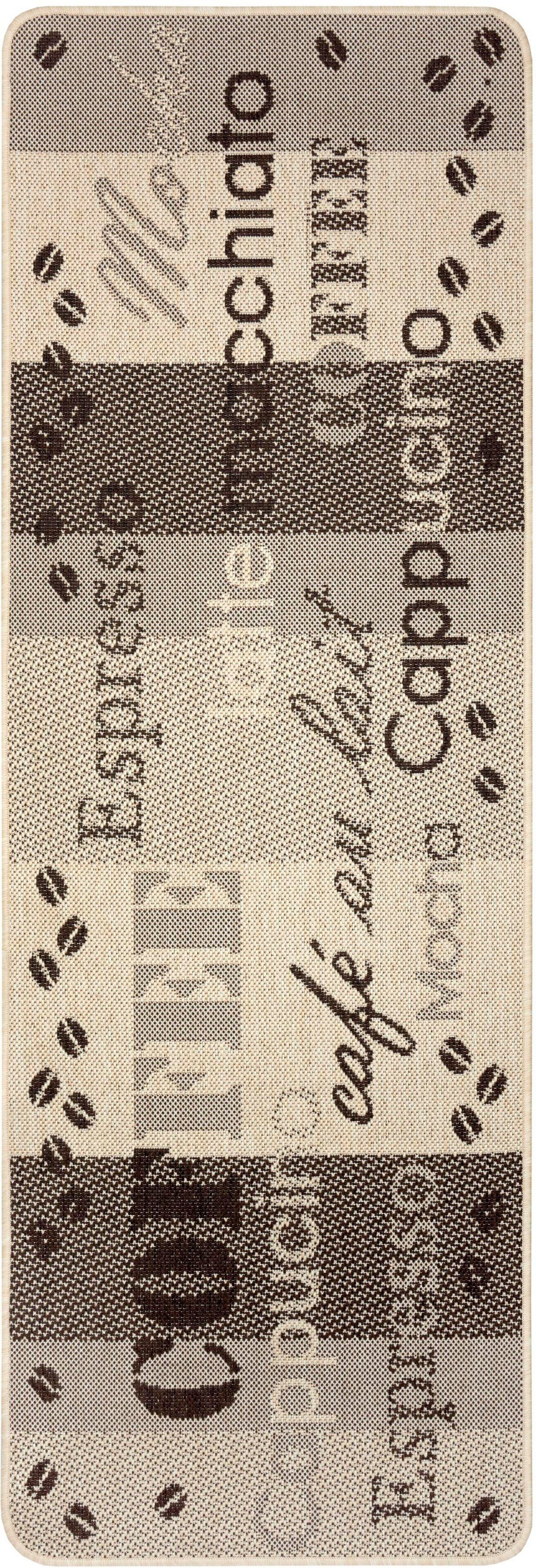 Läufer Coffee Selection, HANSE Home, rechteckig, Höhe: 5 mm, Küchenläufer, Rutschfest, Küchenteppich, Küche, Teppich, Pflegeleicht