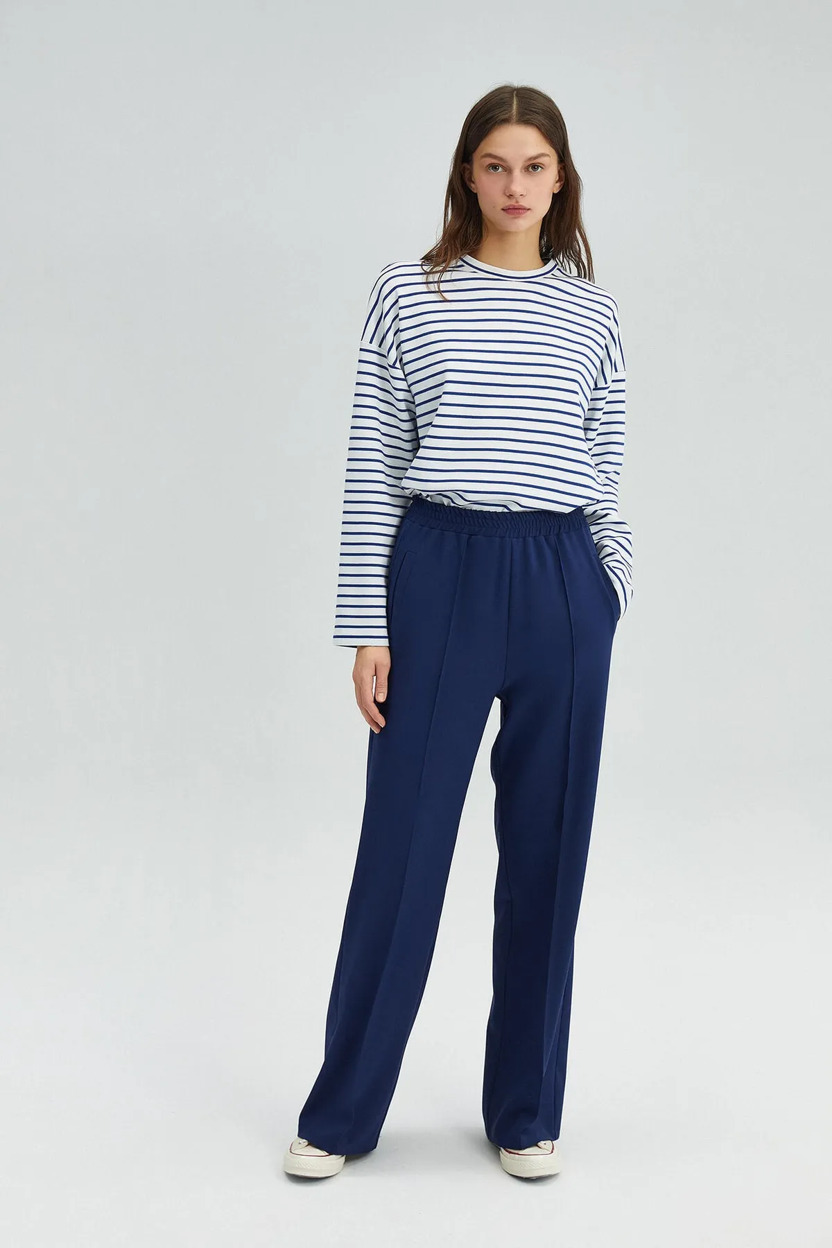Touché Privé  Hose aus geripptem Crêpe