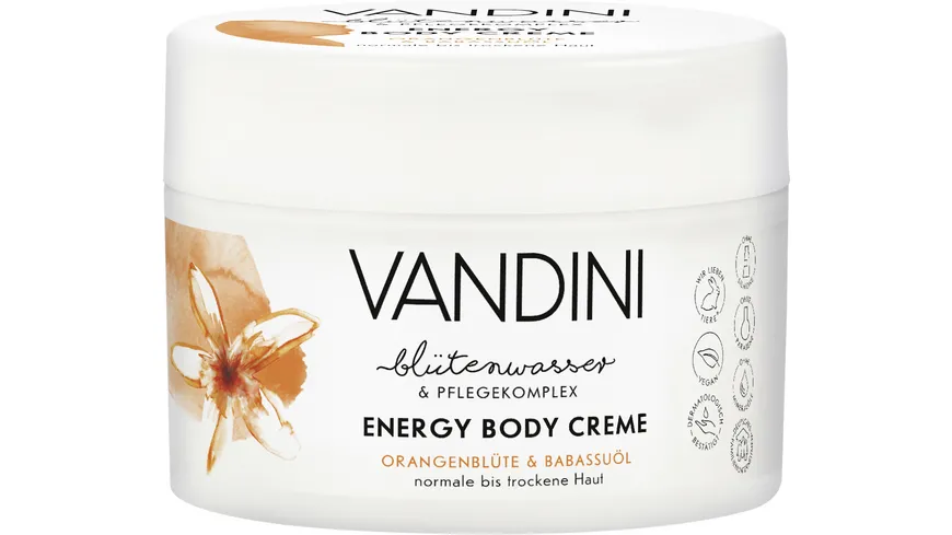 VANDINI ENERGY Body Creme Orangenblüte & Babassuöl Normale bis trockene Haut 200 ml 200 ml