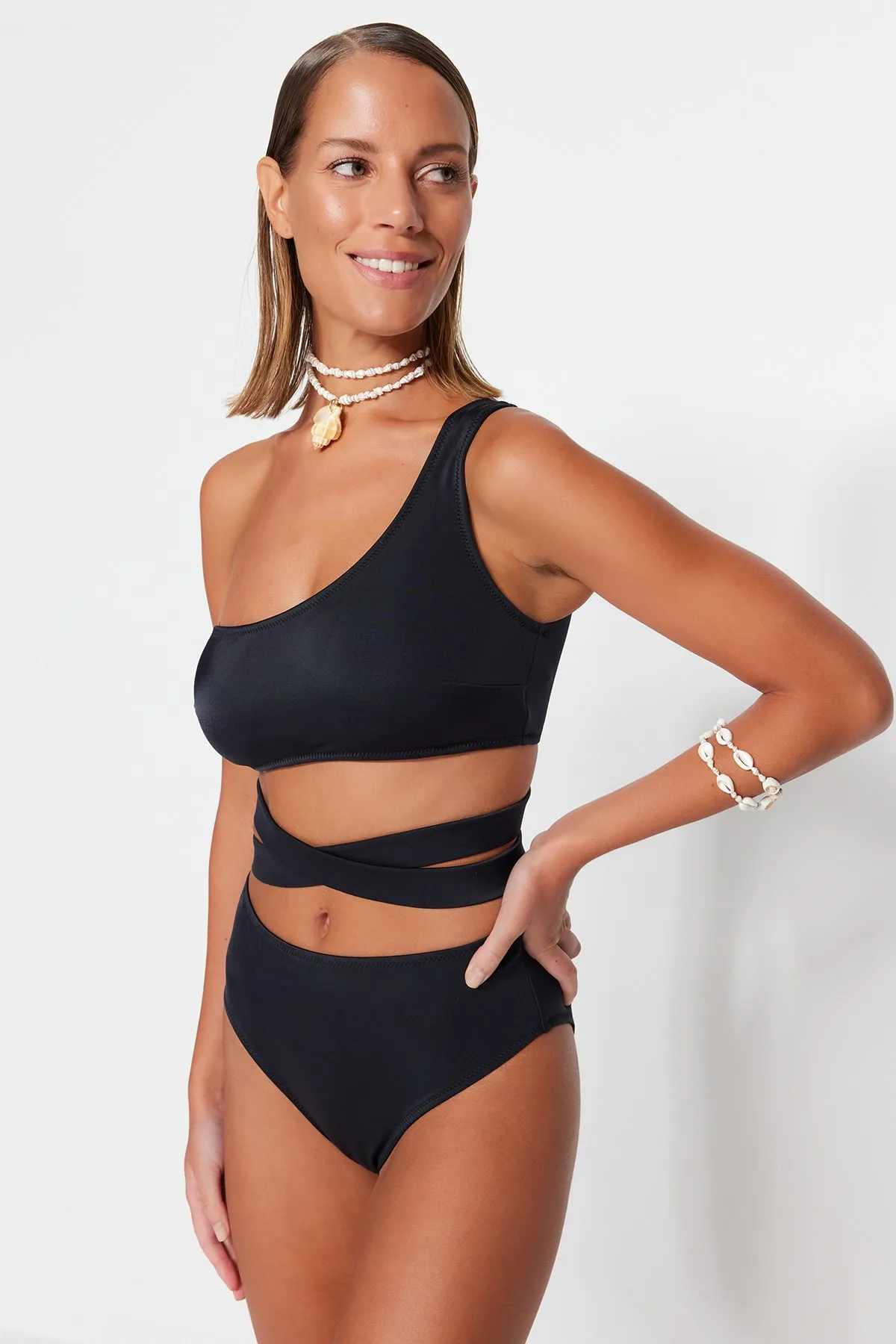 Trendyol Collection  Bikini-Set - Schwarz - Unifarben