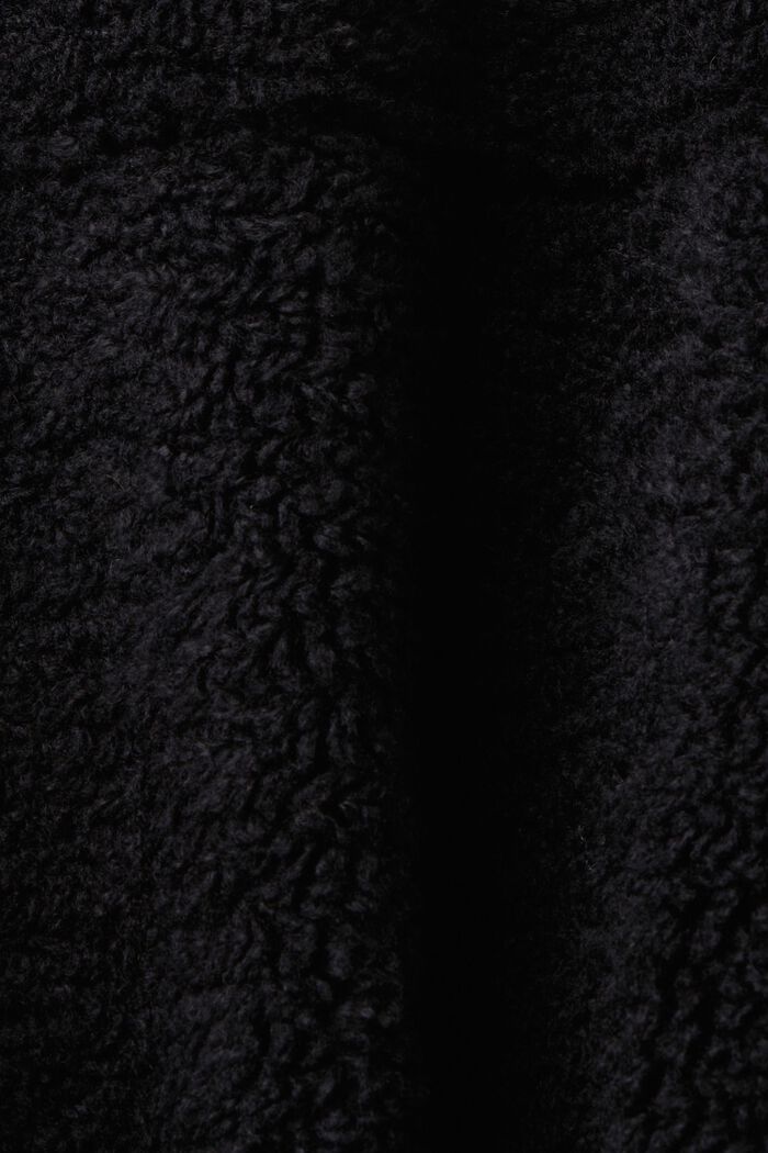 Weste aus Teddyfleece mit Logo-Stitching