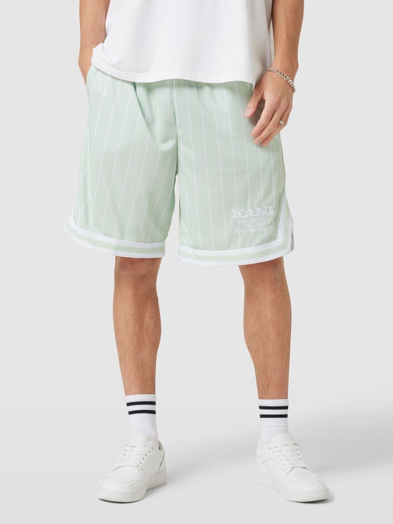 Shorts mit Label-Stitching in mint