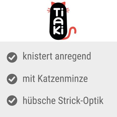 TIAKI Katzenspielzeug Strick-Sardinen mit Katzenminze