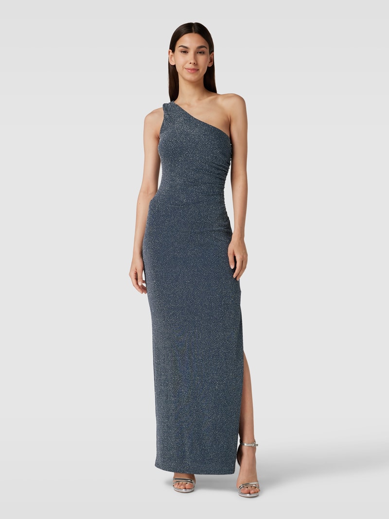 Abendkleid mit Effektgarn in graphit