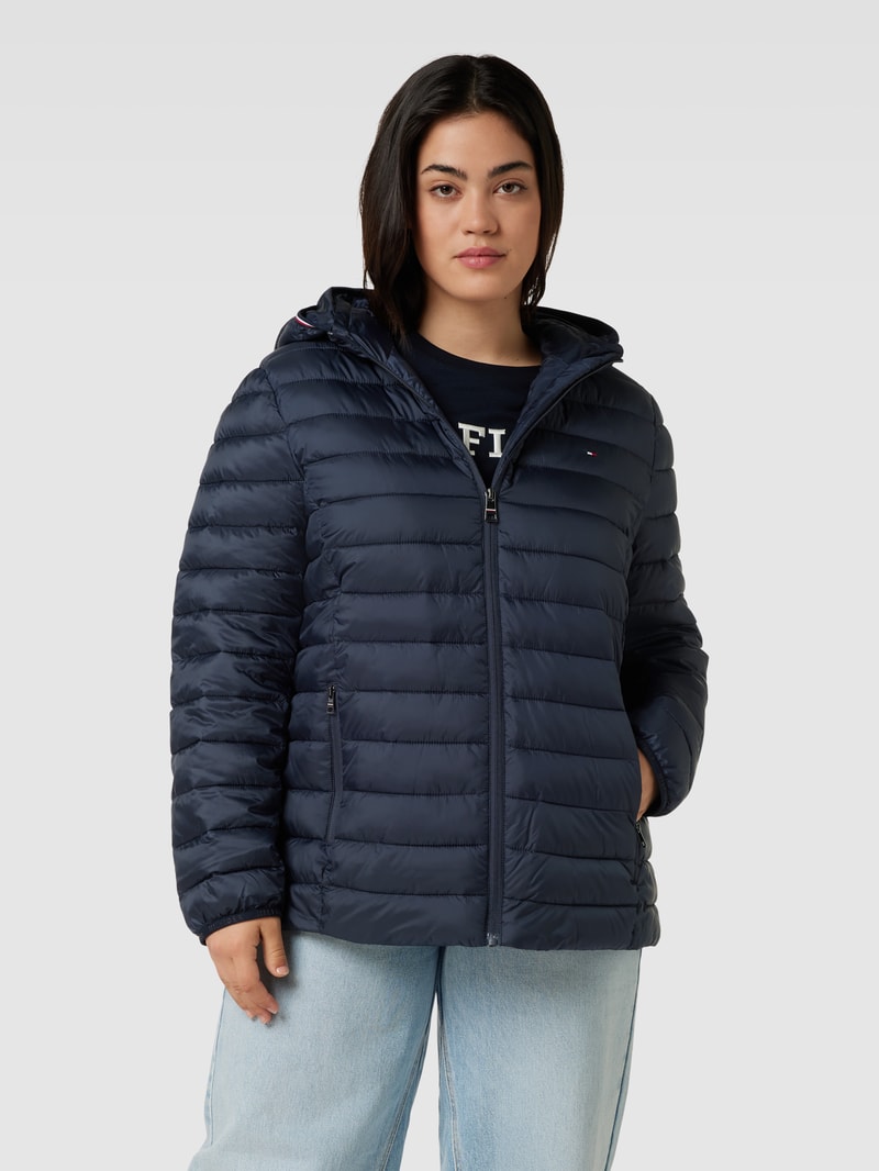 PLUS SIZE Steppjacke mit Kapuze in marineblau