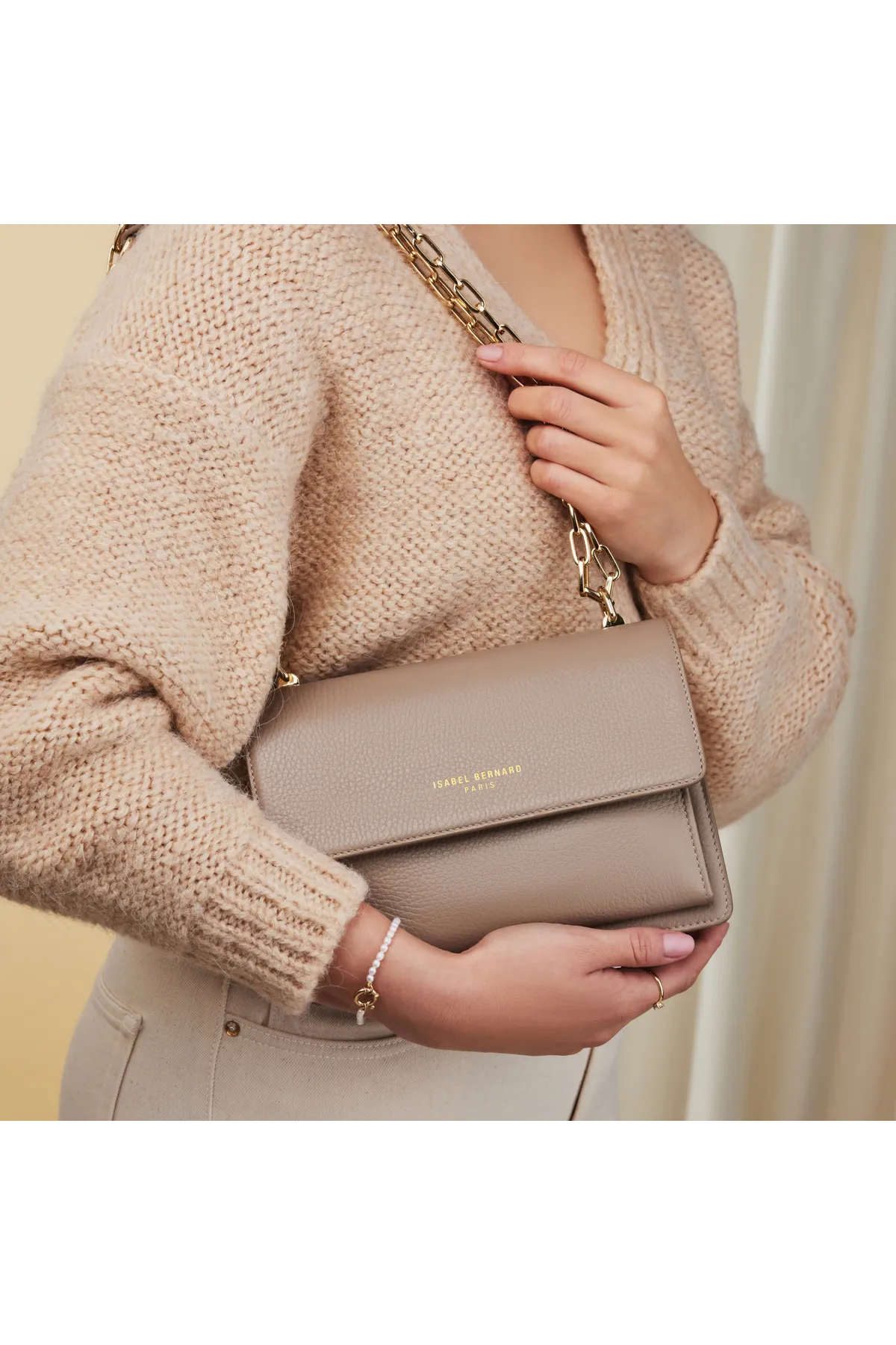 Isabel Bernard  Isabel Bernard Femme Forte Schultertasche,Umhängetasche taupe