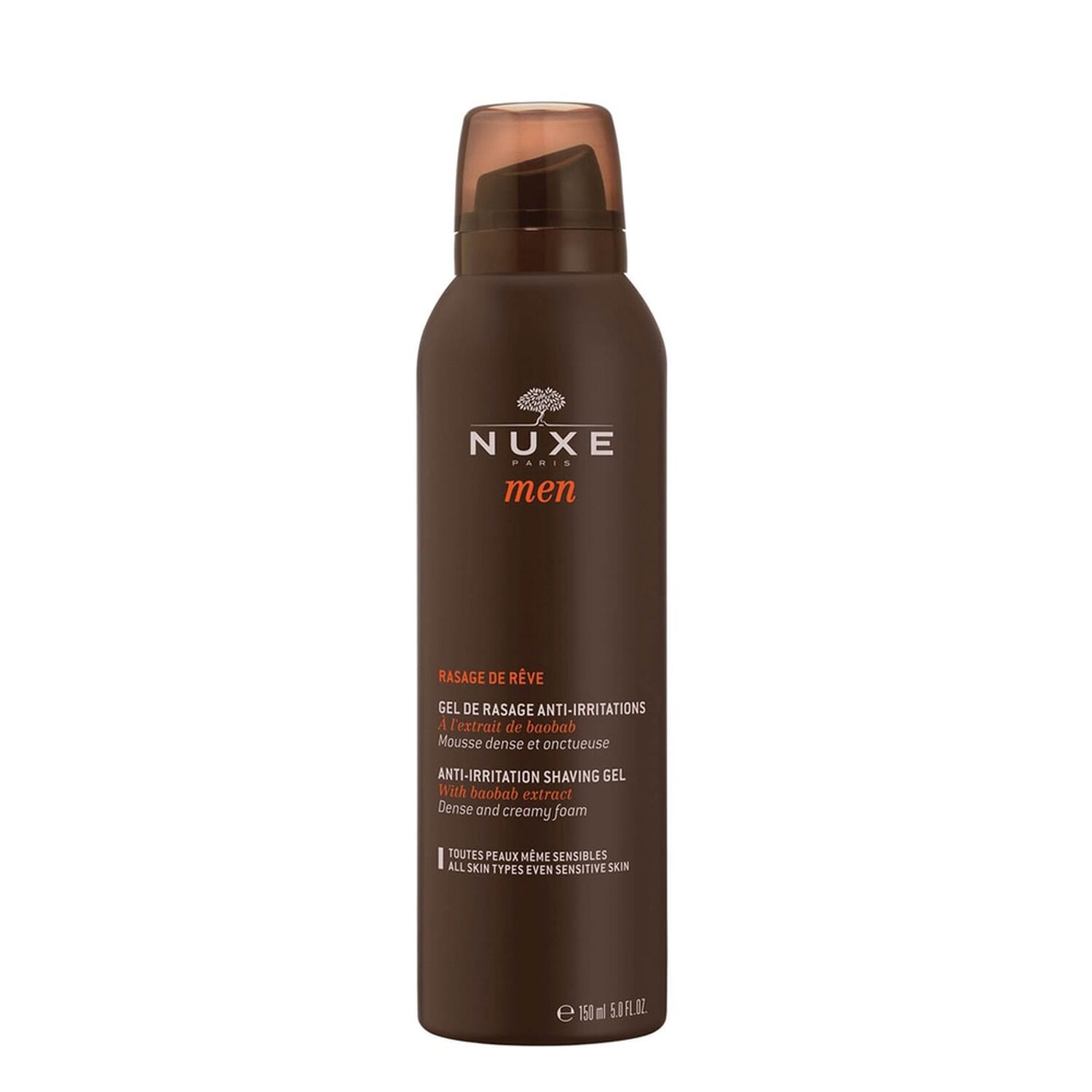 Nuxe Gel de rasage anti-irritations Homme Nuxe Men - Toutes peaux même sensibles - 150ml