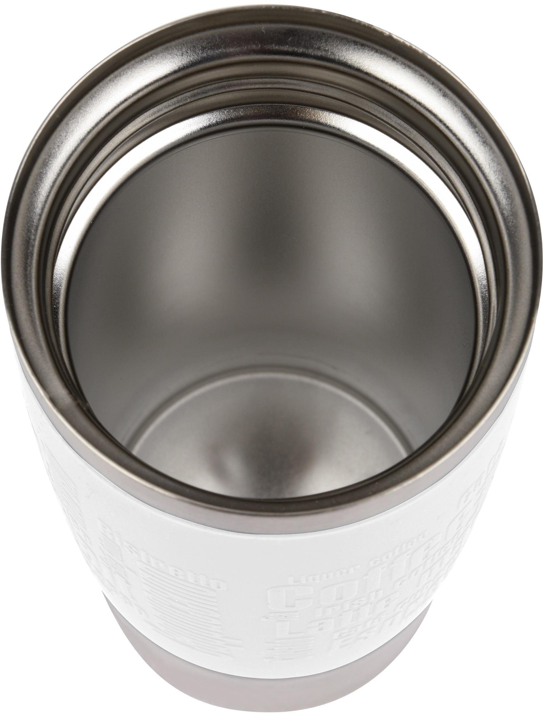 Emsa Thermobecher Travel Mug, Edelstahl, Edelstahl, 360°Trinköffnung, 4h heiß/8h kalt, 360 ml