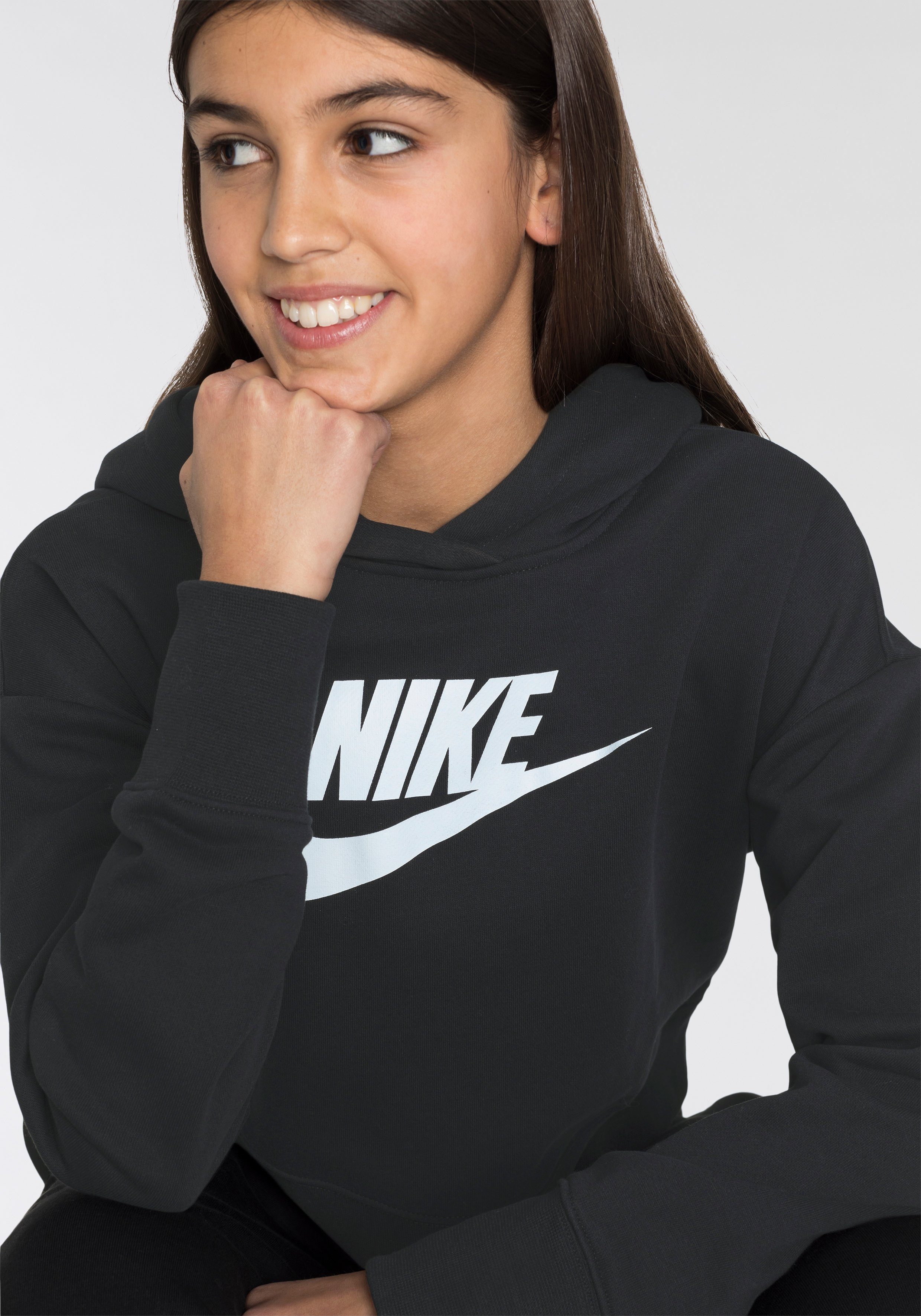 Nike Sportswear Kapuzensweatshirt Club Big Kids' (Girls) French Terry Cropped Hoodie