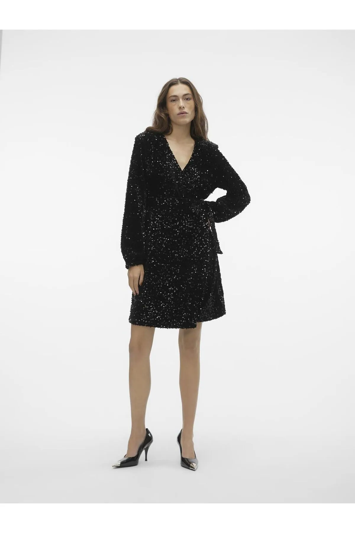 Vero Moda  Party-Kleid VMBELLA LS WRAP SHORT DRESS JRS