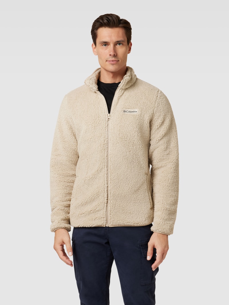 Sweatjacke aus Teddyfell in beige