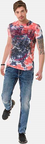 Cipo & Baxx Jeanshose mit kontrastfarbenen Nähten