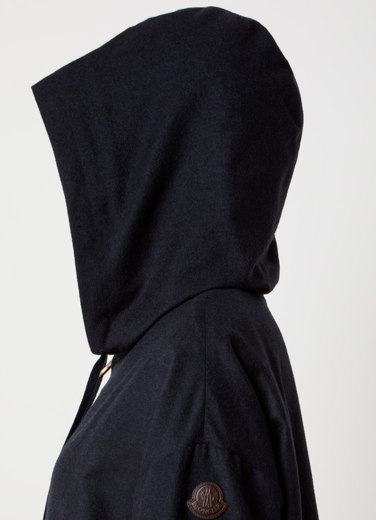 Moncler Camicia hienoneuleinen neuletakki kashmirsekoitteesta, jossa huppu