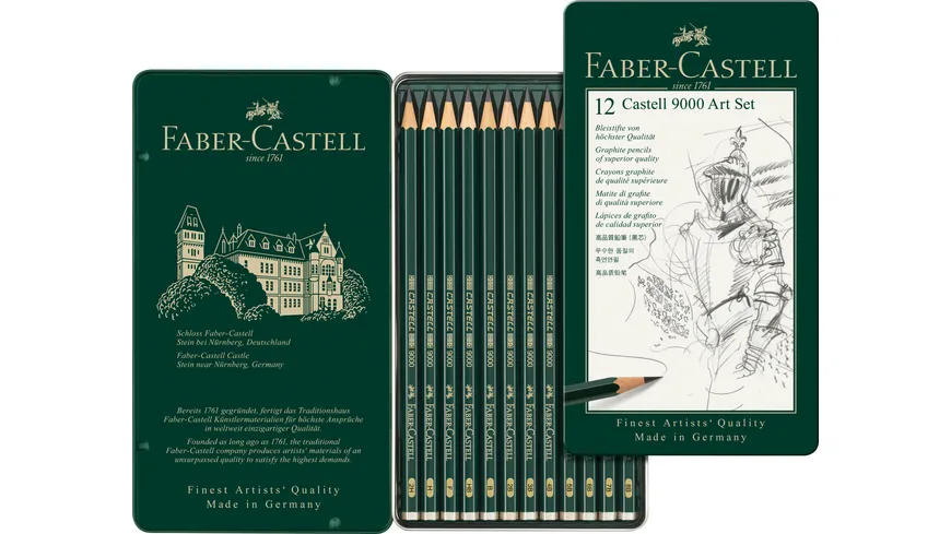 FABER-CASTELL Bleistift Castell 9000 12er Art-Set