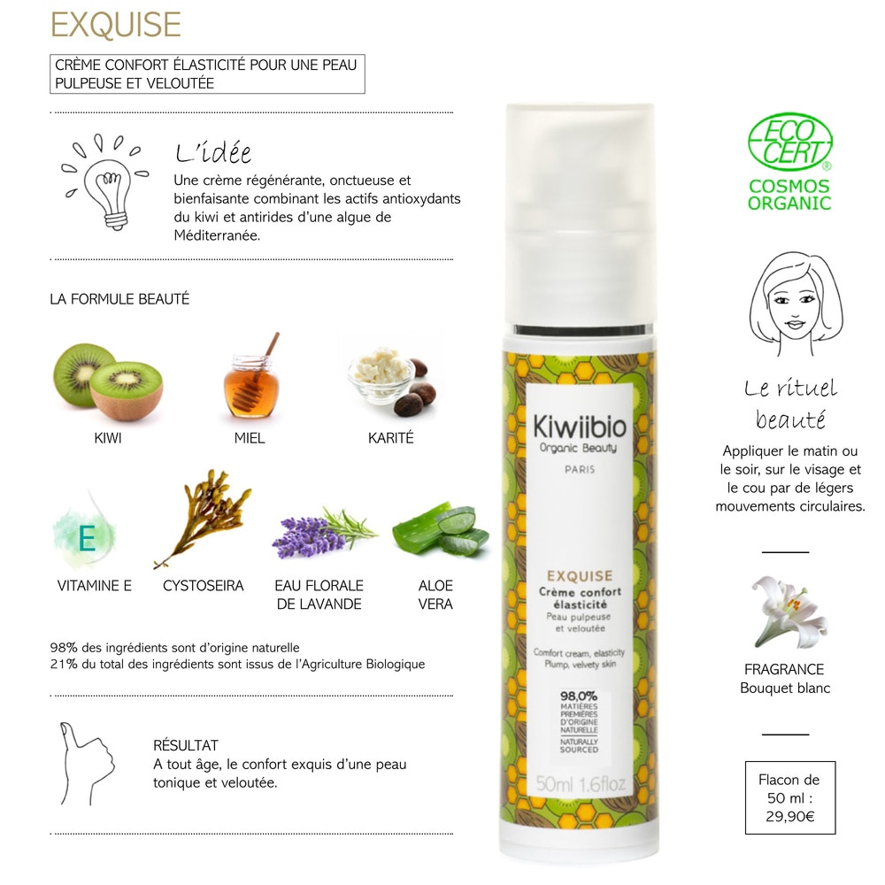 Kiwiibio EXQUISE Crème confort élasticité