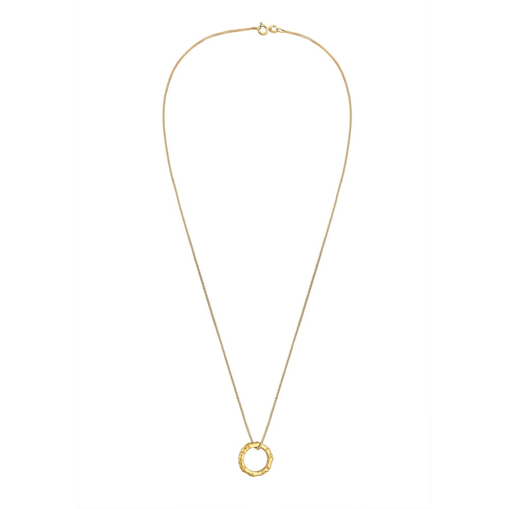 Elli Elli Collier Bambou Cercle Pendentif Organique Collier Femme - (925/1000) Argent  Bijoux