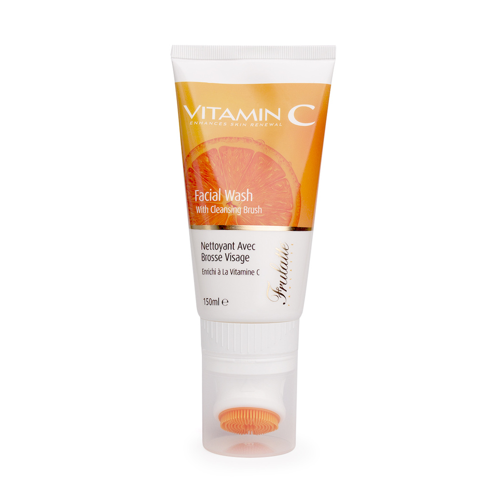 Arganicare Nettoyant avec brosse visage enrichi à la Vitamine C Nettoyant avec brosse visage