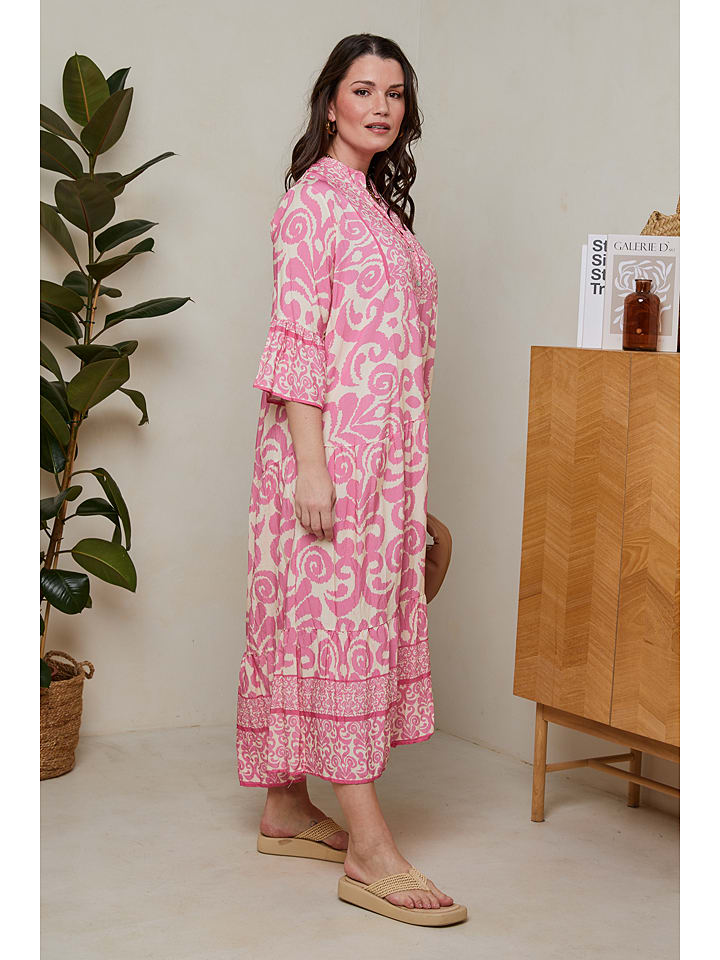 Curvy Lady Kleid in Rosa günstig kaufen