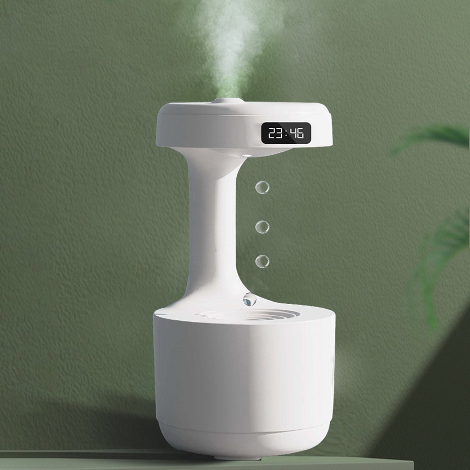 farfi Luftreiniger 800ml Anti-Schwerkraft-Wassertropfen-Reflow-Luftbefeuchter,Typ-C-Nebel, Luftqualitätssensor,anti-gravity water droplet countercurrent design