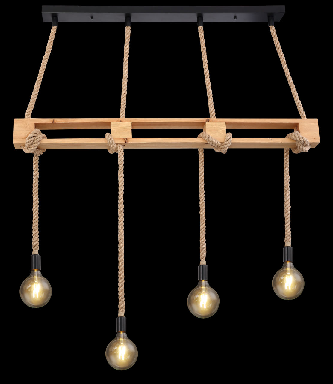 Globo Lighting - ULLEU - Hängeleuchte Metall schwarz, 4x E27