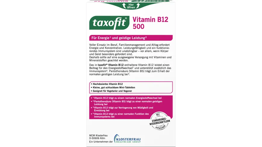 TAXOFIT Vitamin B12 450