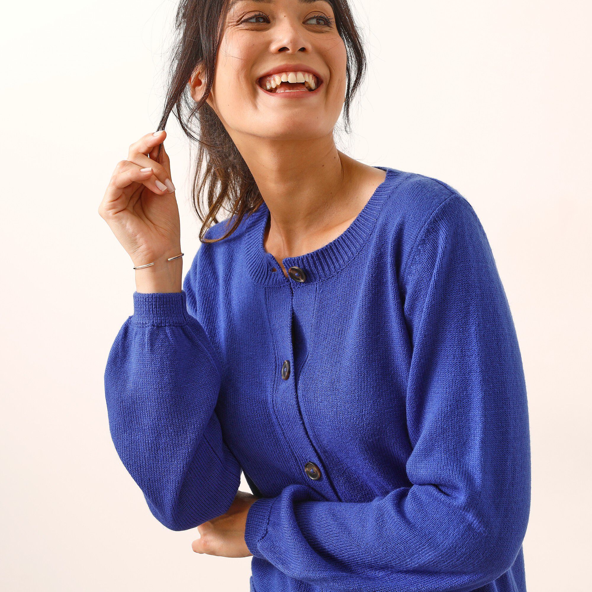 Robe pull boutonnée à poches