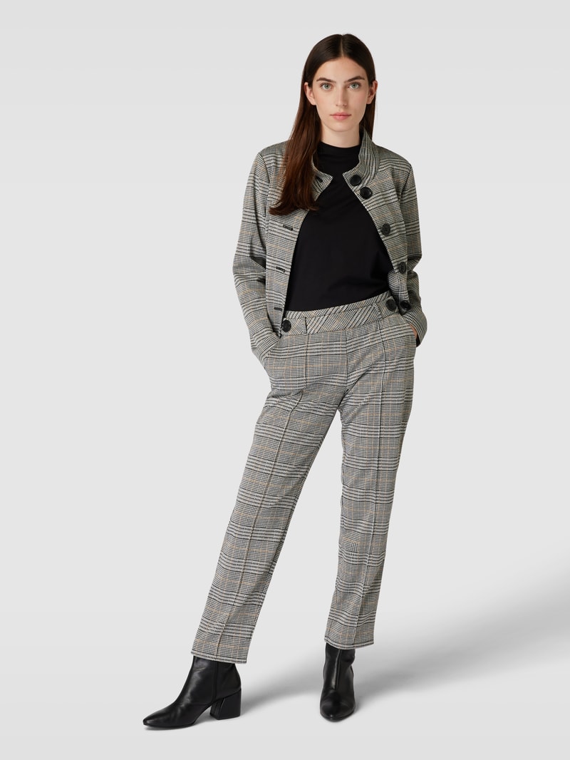 Blazer mit Stehkragen in schwarz