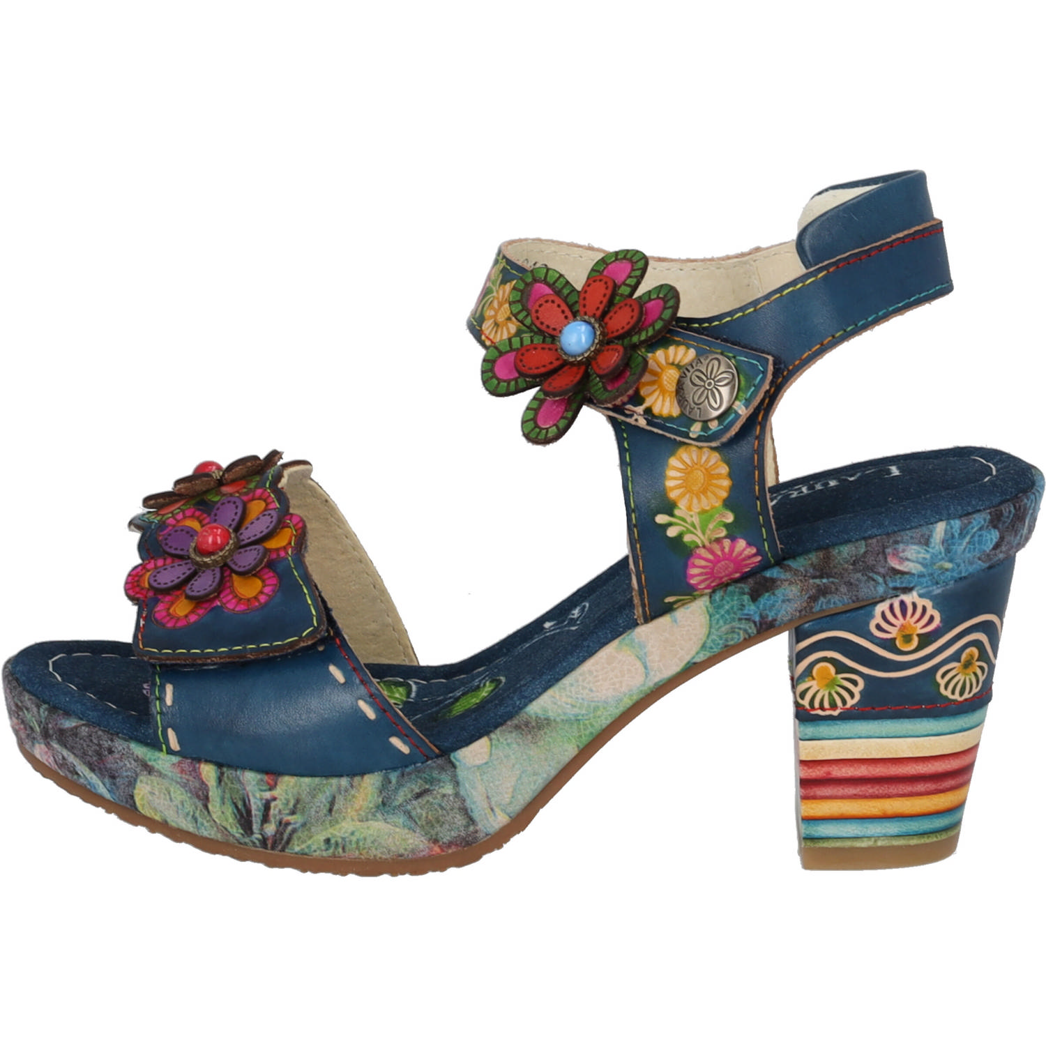 Laura Vita Nellao 05, Plateau-Sandaletten, Damen, Mehrfarbig