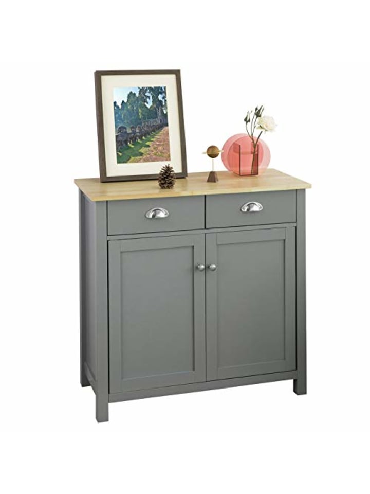 SoBuy Sideboard in Natur und Grau - (B)79 x (H)80 x (T)35cm günstig kaufen onesize