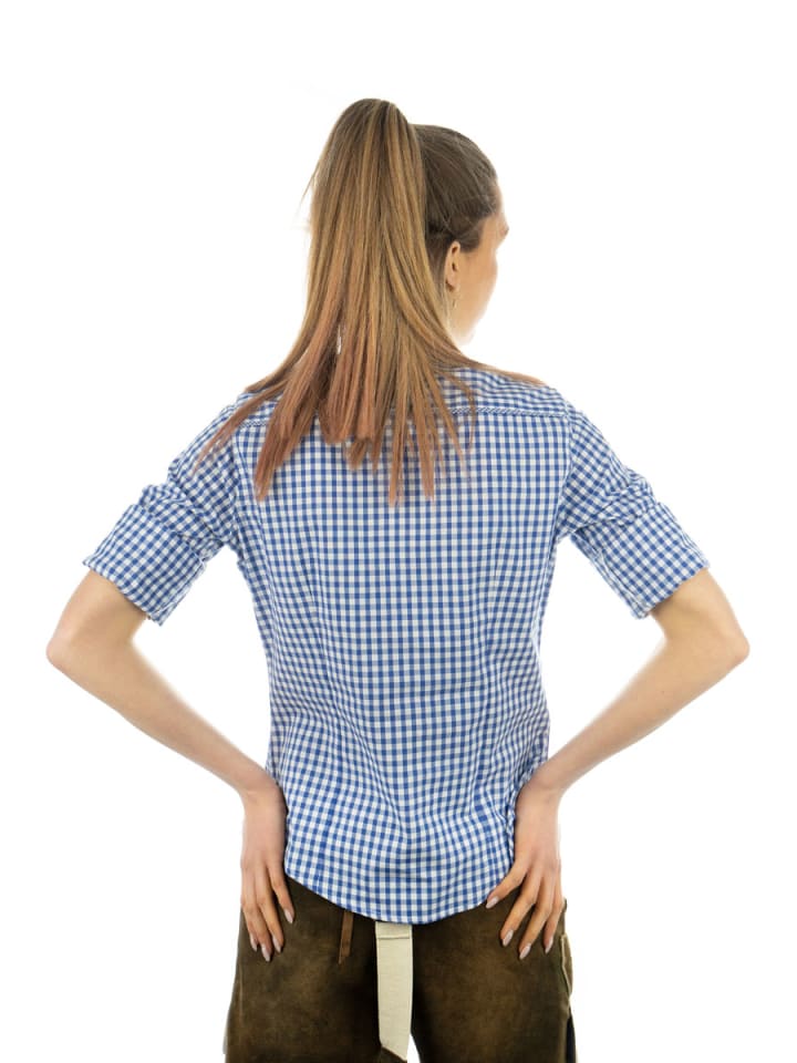 OS-Trachten Trachtenbluse Flosa in mittelblau günstig kaufen