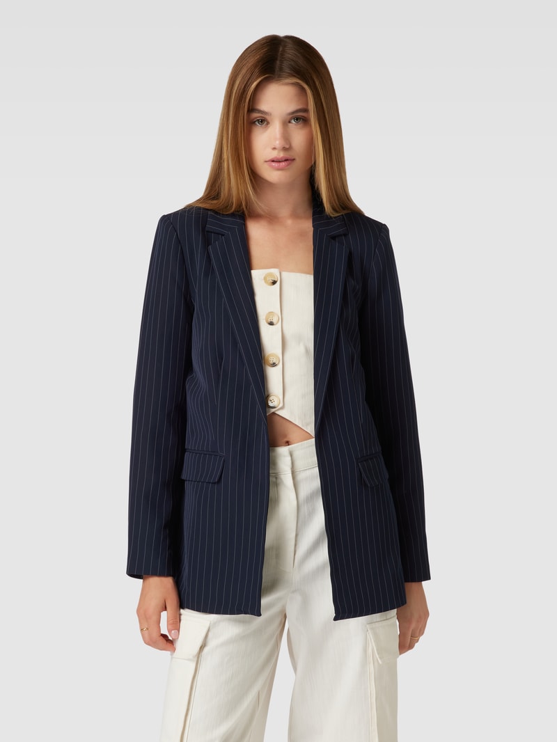 Blazer mit Streifenmuster Modell 'BOSSY' in dunkelblau